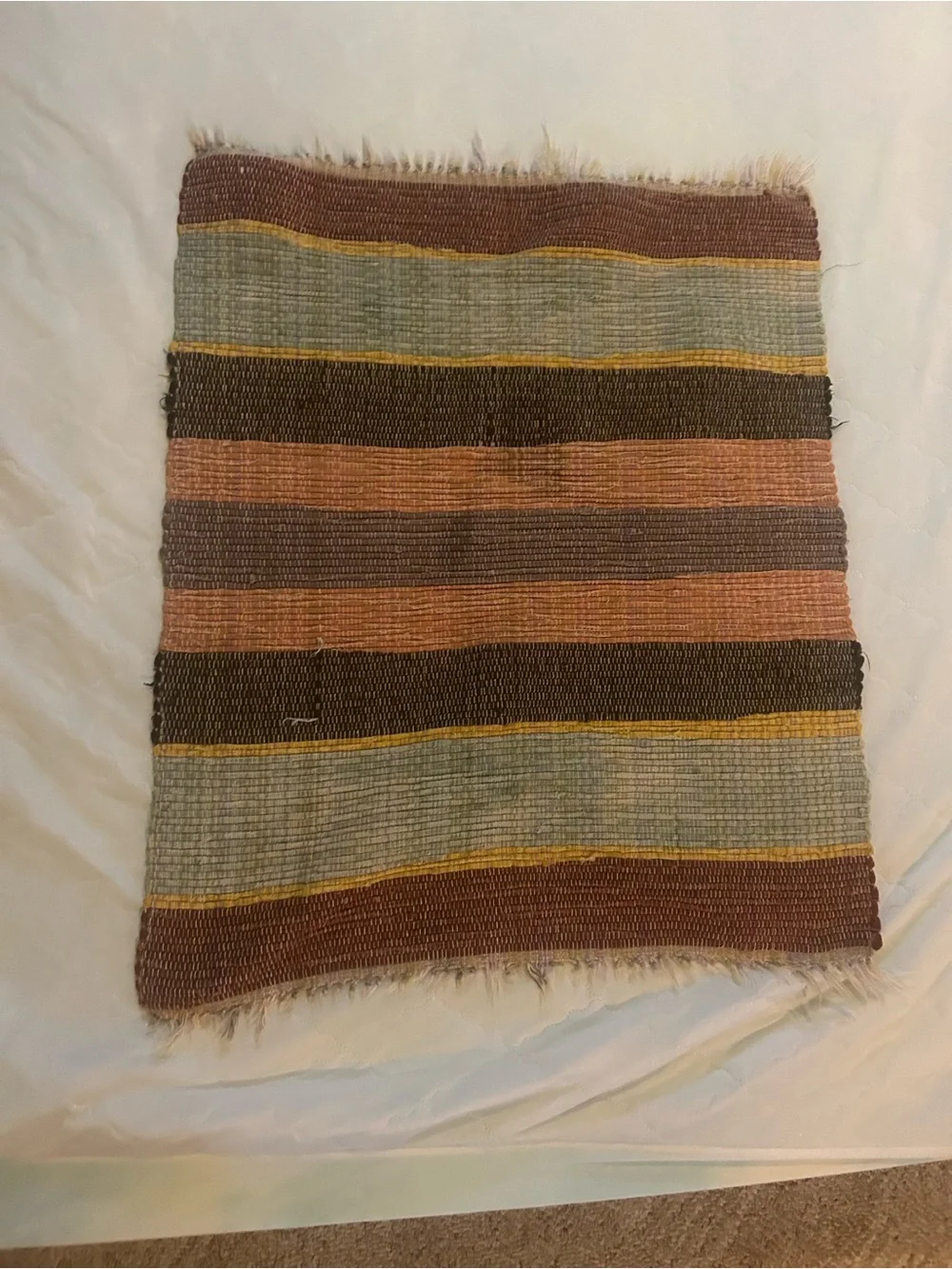 Handwoven Striped Accent Rug - Multi Color